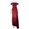 Damen Elegantes Off-Shoulder-Maxikleid aus luxuriösem Satin R&B