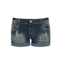 Damen Jeans-Shorts mit funkelnden Akzenten und modischem Design R&B