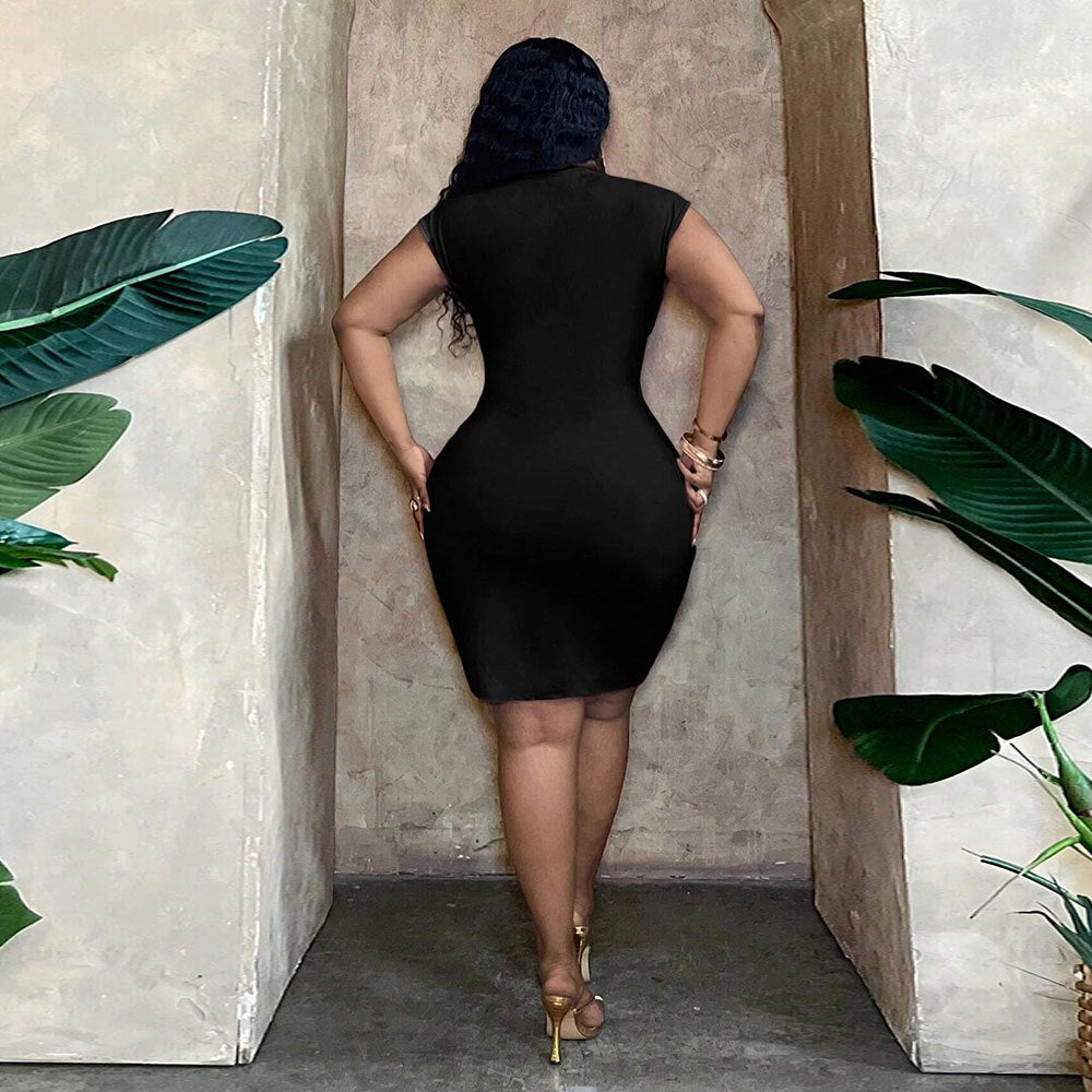 Damen Wickelkleid mit Raffungen und elegantem V-Ausschnitt R&B