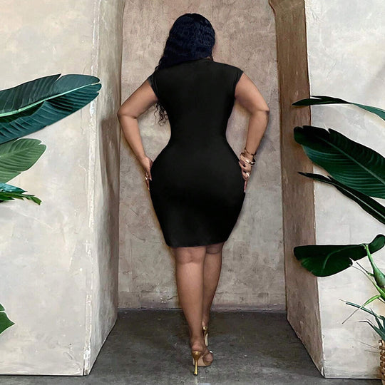 Damen Wickelkleid mit Raffungen und elegantem V-Ausschnitt R&B
