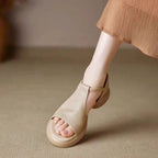 Damen modische Sandalen mit ergonomischem Fußbett und rutschfester Sohle R&B