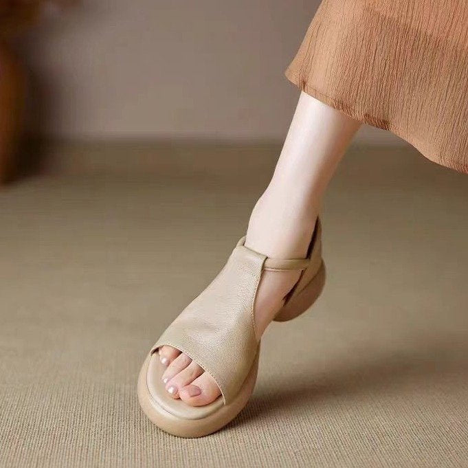 Damen modische Sandalen mit ergonomischem Fußbett und rutschfester Sohle R&B