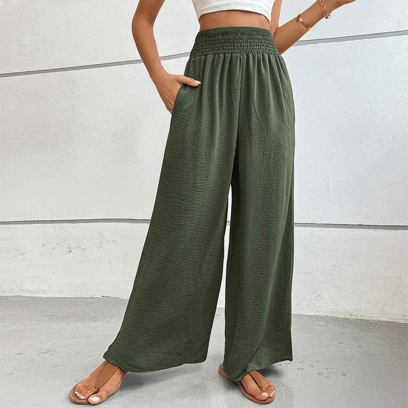 Damen Weit geschnittene Sommerhose mit elastischem Bund R&B