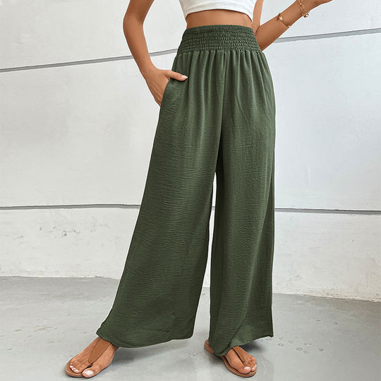 Damen Weit geschnittene Sommerhose mit elastischem Bund R&B