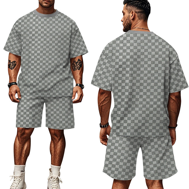 Herren lässiges Kurzarm-Set mit bequemer Passform und stylischem Design R&B