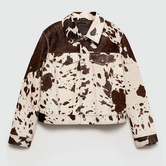 Damen Modische Lammfelljacke mit auffälligem Design R&B