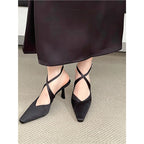 Damen spitze Slingback High Heels mit verstellbaren Riemen R&B
