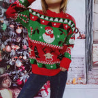 Damen Weihnachts-Pullover mit festlichem Motiv und angenehmem Schnitt R&B