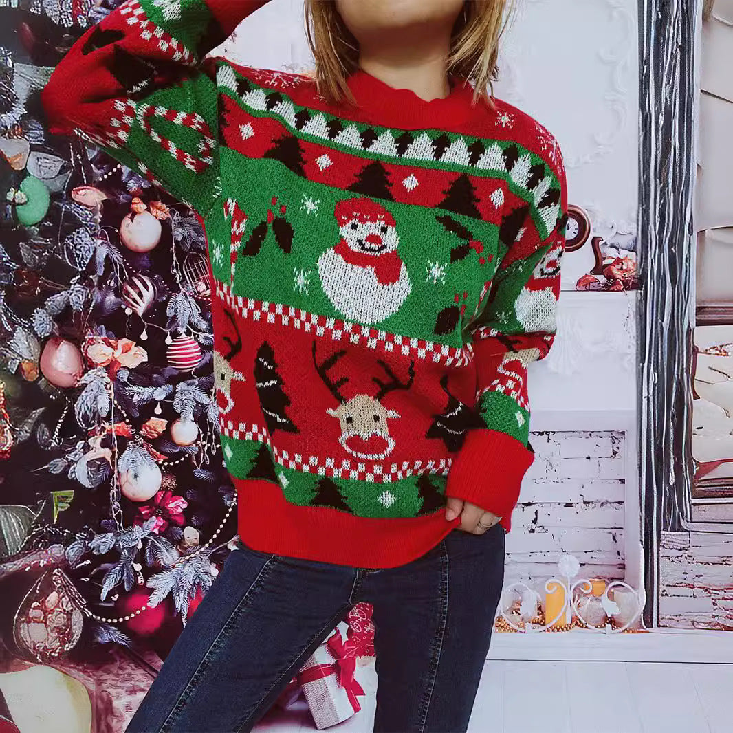 Damen Weihnachts-Pullover mit festlichem Motiv und angenehmem Schnitt R&B