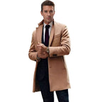 Herren eleganter Mantel im klassischen Schnitt R&B