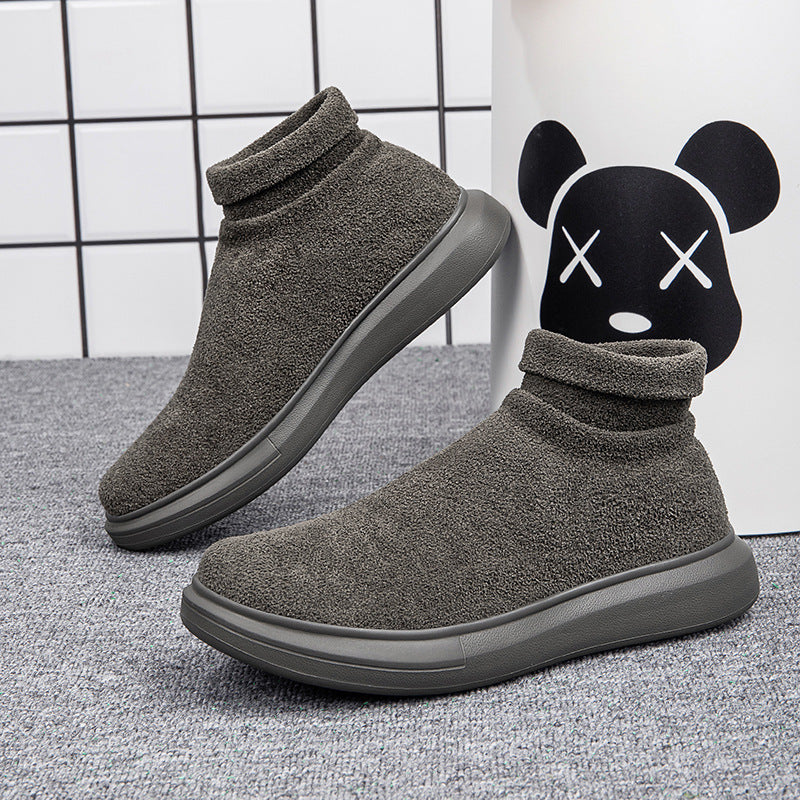 Damen High-Top Stricksneaker mit elastischem Schaft