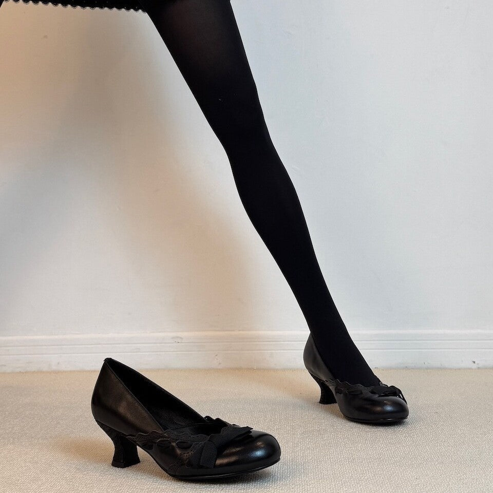 Damen elegante Ballerinas mit zierlichem Rüschendetail R&B