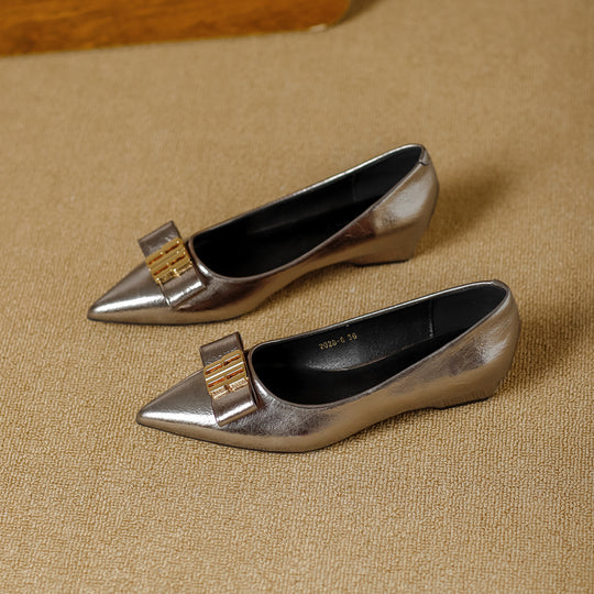 Damen spitze Ballerinas mit elegantem Schmuckdetail R&B