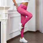 Damen Körperbetonte Leggings mit floralen Spitzenapplikationen