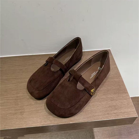 Damen Ballerinas mit modischem Riemchen und eleganter Schnallenverzierung R&B