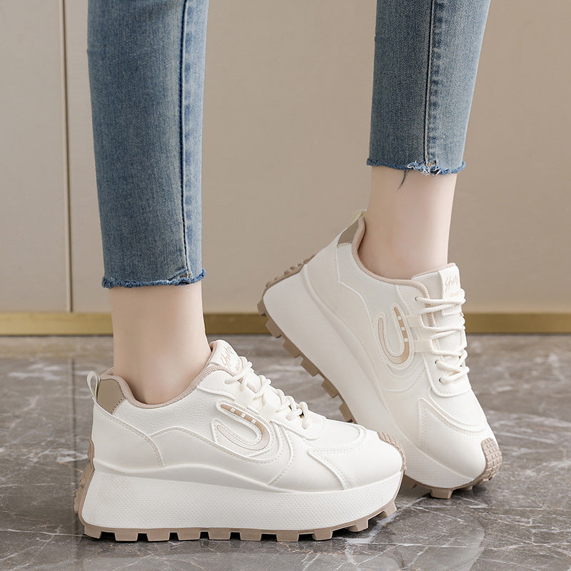 Damen Sportliche Plateau Sneakers mit modischem Design und rutschfester Sohle R&B
