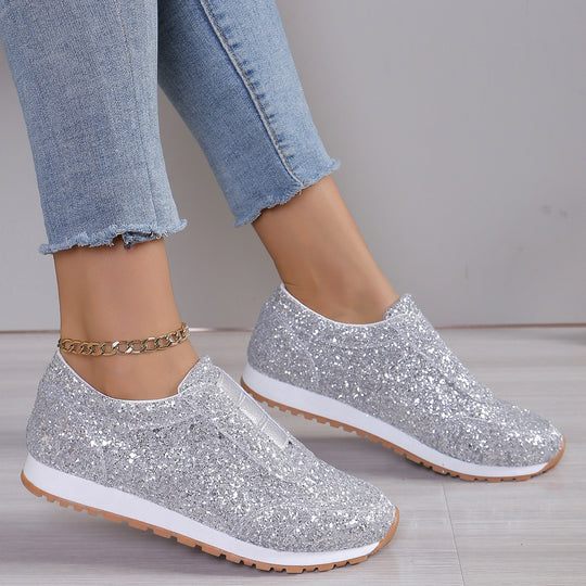 Damen Glitzernde Slip-On Sneakers mit komfortabler Sohle R&B