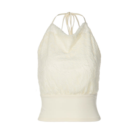 Damen Halter-Top mit raffiniertem Stoffmix R&B