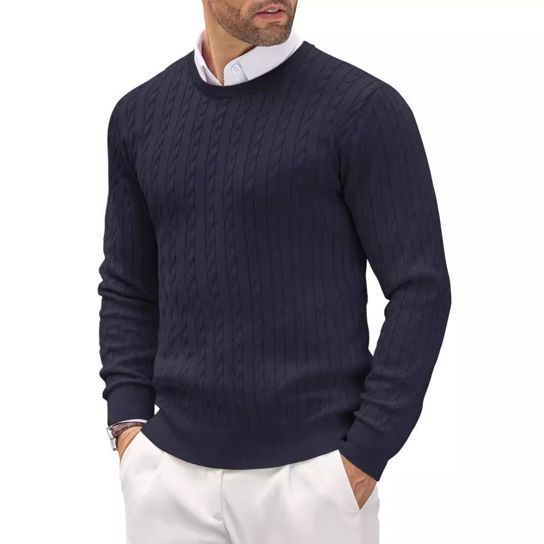 Herren Strickpullover mit Strukturiertem Zopfmuster R&B