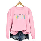 Damen lässiger Sweatshirt mit buntem Picklall-Druck