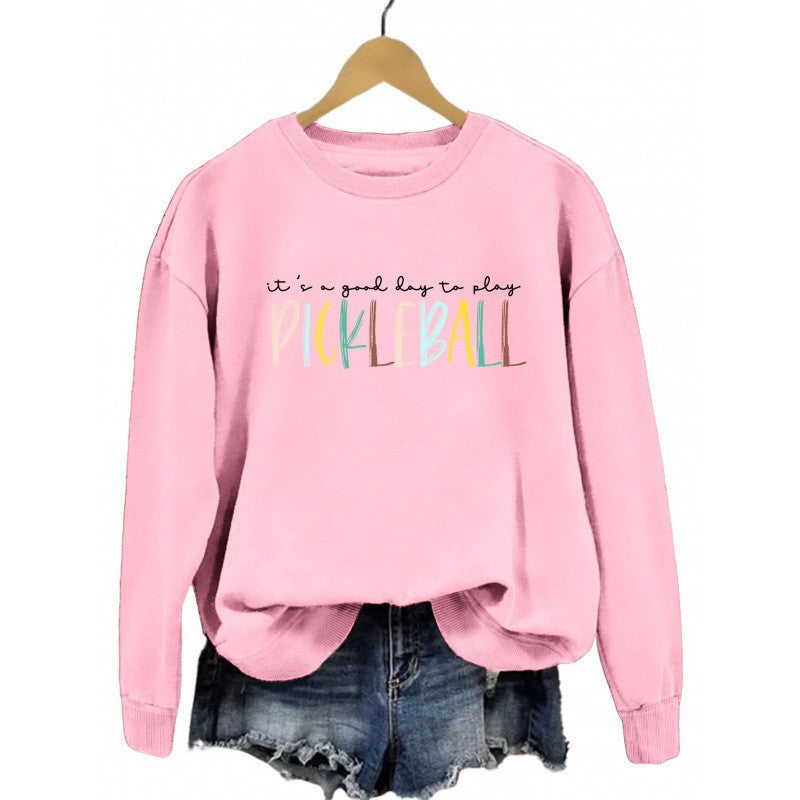Damen lässiger Sweatshirt mit buntem Picklall-Druck