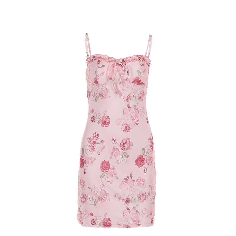 Damen Sommerliches Minikleid mit elegantem Floraldesign