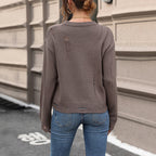 Damen lässiger Strickpullover R&B
