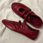 Damen Modische Sneakers mit Doppelriemenverschluss