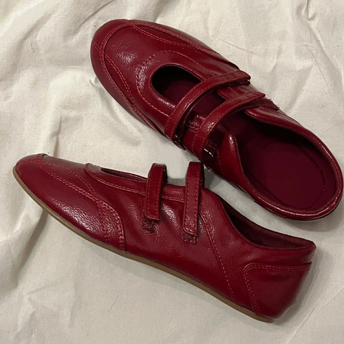 Damen Modische Sneakers mit Doppelriemenverschluss R&B