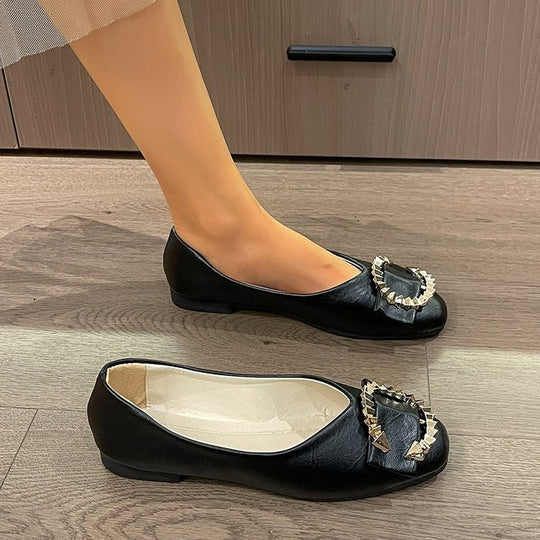 Damen Ballerinas mit extravaganten Schmuckdetails R&B