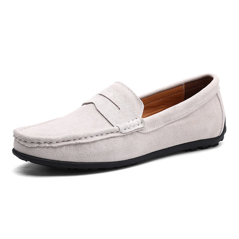Herren nan eleganter Wildleder-Loafer mit handgenähter Moccasinnaht und rutschfester Gummiprofilsohle R&B