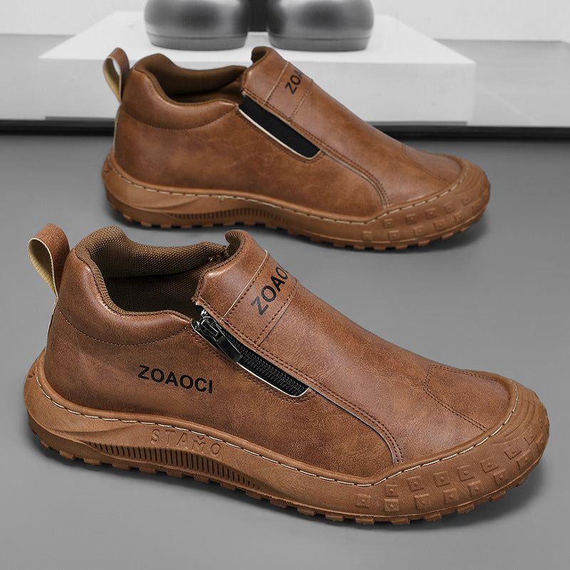 Damen Stiefeletten mit seitlichem Reißverschluss und rutschfester Sohle