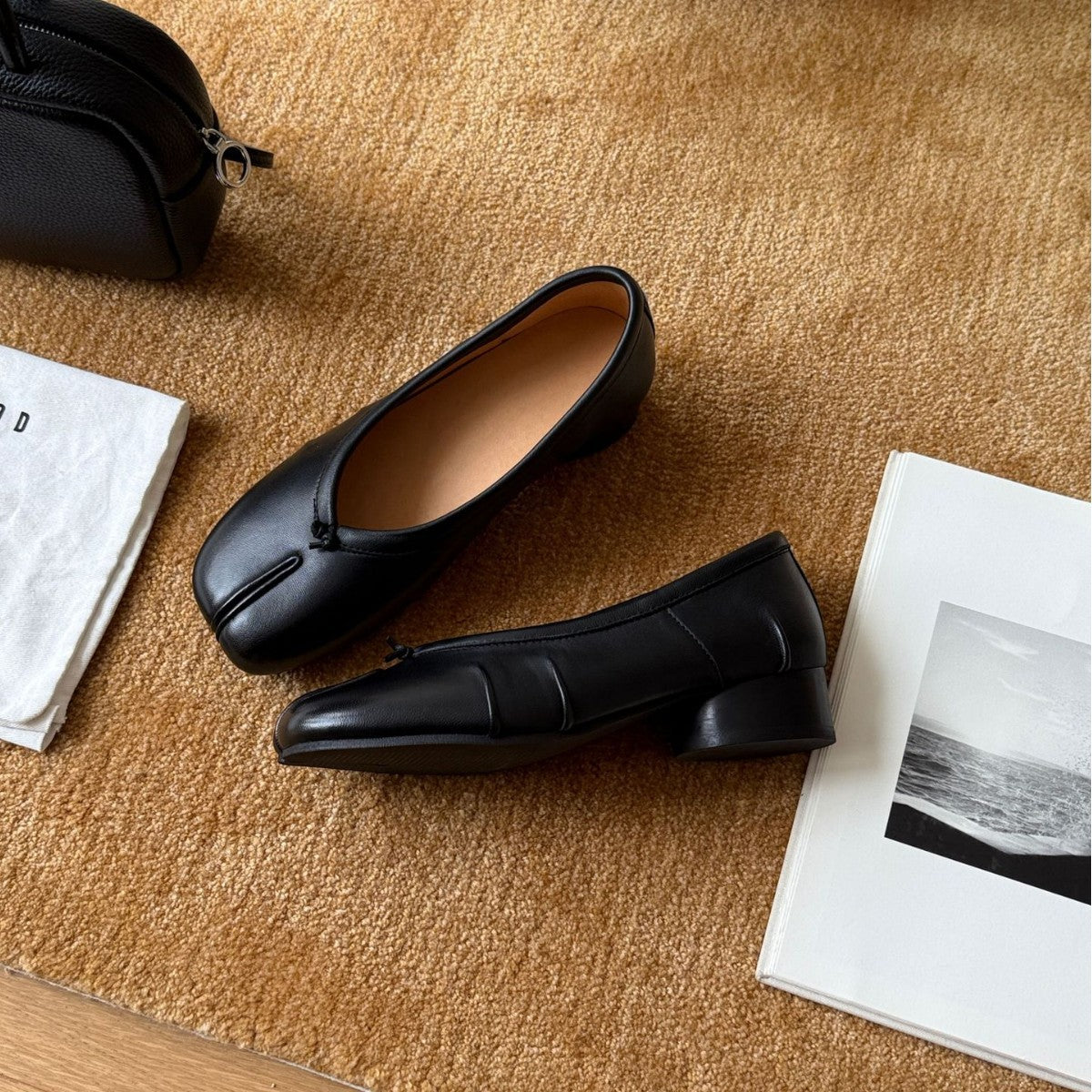 Damen Elegante und bequeme Ballerinas aus hochwertigem Leder R&B