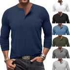 Herren Langarm-Hemd mit Knopfleiste und hautfreundlichem Baumwollstoff R&B