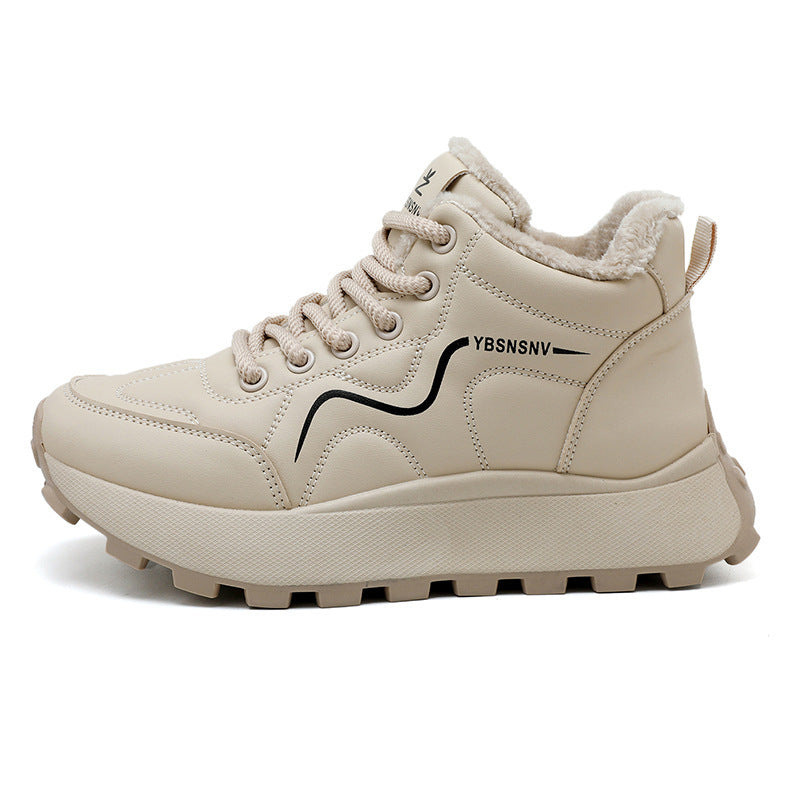 Damen Winterliche High-Top Sneakers mit Wärmeisolierung und rutschfester Sohle R&B