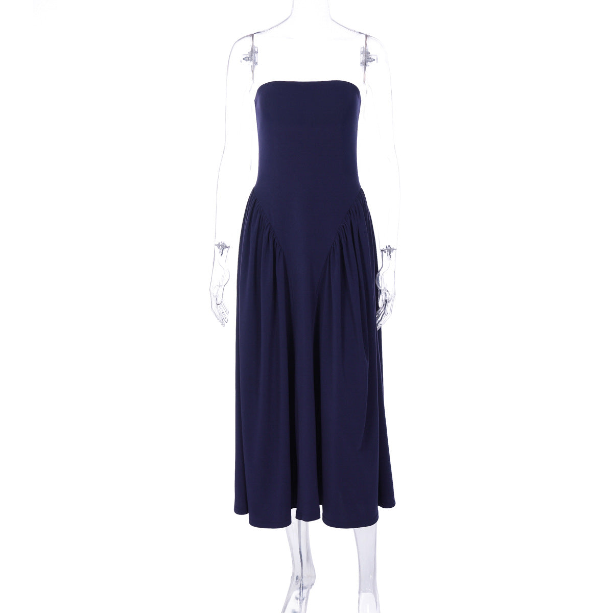 Damen Maxikleid mit schulterfreiem Design und fließendem Schnitt R&B
