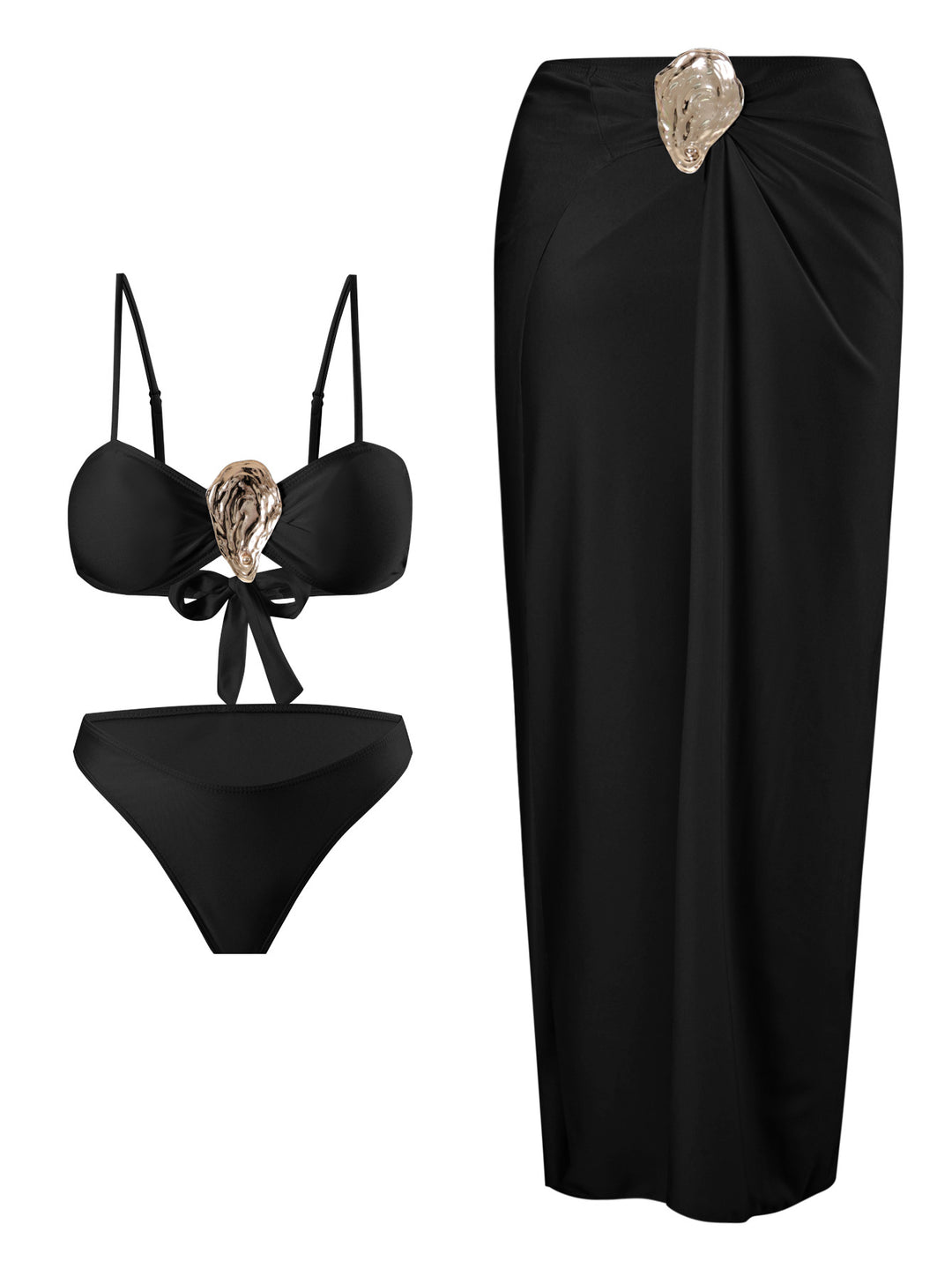 Damen Bikini-Set mit elegantem Wickelrock R&B