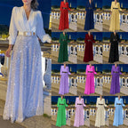 Damen Funkelndes Abendkleid mit elegantem Oberteil und glitzerndem Rock R&B