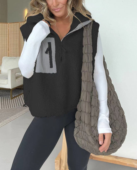 Damen gemütliche Fleece-Weste mit praktischem Reißverschluss R&B