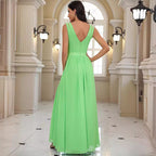 Damen Hüftfreies Maxikleid mit schicker Cut-Out-Ausschnitt und hohem Schlitz R&B
