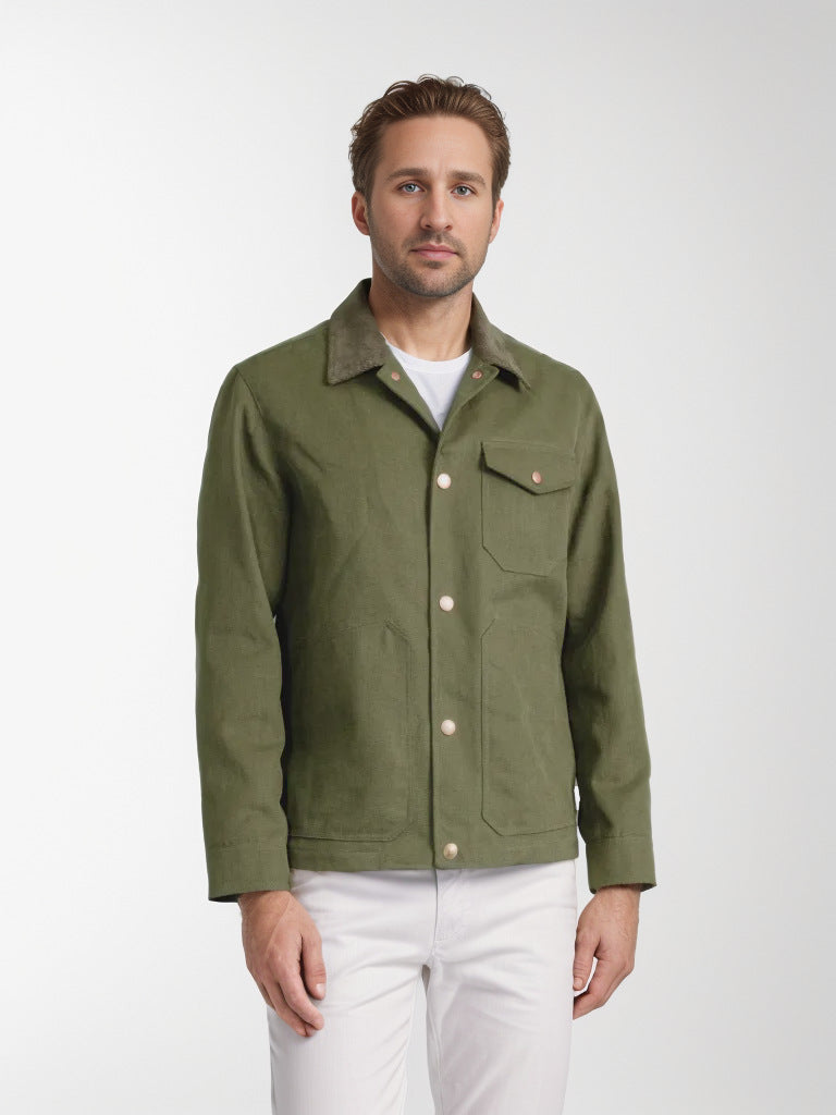 Herren trendige Jeansjacke R&B