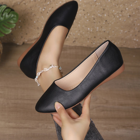 Damen Ballerinas aus weichem Leder mit elegantem Schalen-Ausschnitt R&B