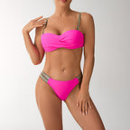 Damen Triangel-Bikini mit verstellbaren Trägern und modernem ZR&Bramuster R&B