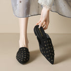 Damen modische Mules mit funkelnden Verzierungen