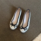 Damen Ballerinas mit verspieltem Polka-Dots-Muster und komfortablem Fußbett R&B