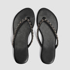 Damen Zehentrenner-Sandalen mit glamourösem Kettendetail R&B