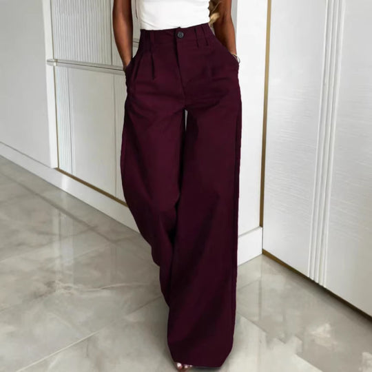 Damen Weite Anzughose mit eleganten Bundfalten R&B