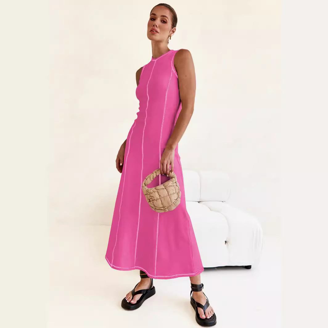 Damen Elegantes Maxikleid mit subtilen Nähdetails R&B