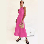 Damen Elegantes Maxikleid mit subtilen Nähdetails