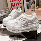 Damen modische Chunky Sneakers mit hohem Plateau und atmungsaktiver Obermaterialstruktur R&B